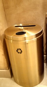 Lobby recycling bin